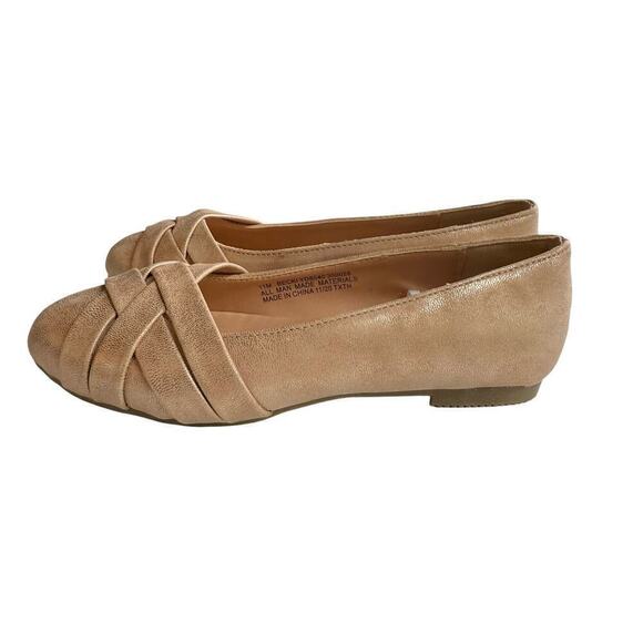 Sugar Little Girls Becki Flat Dressy Shoes in‎ Warm Gold Tan, Size 11 - Picture 1 of 9
